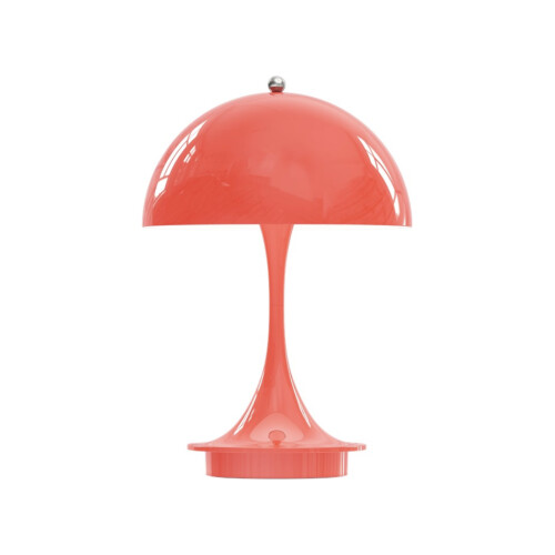 Portabel lampa Panthella 160 från Louis Poulsen i färg korall