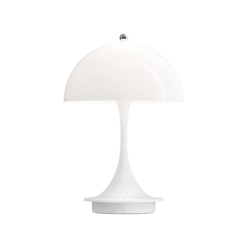 Portabel lampa Panthella 160 från Louis Poulsen i opal skärm