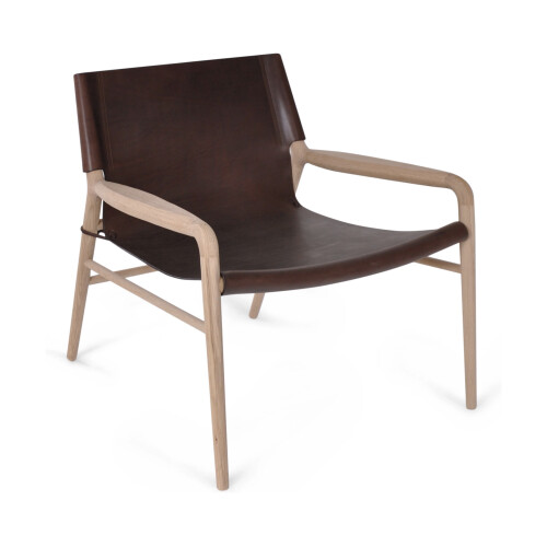 Ox Denmarq Rama chair med svart läder och ljus ek