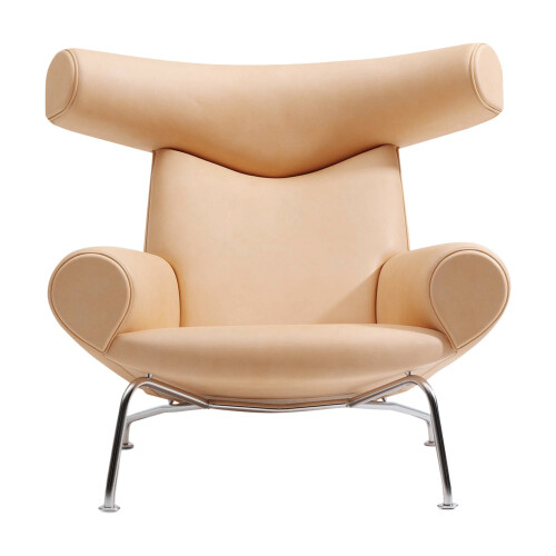 Wegner Ox Chair med natur läder