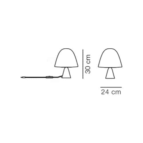 Lampa med bas i kalksten och skärm i opalglas från Fredericia