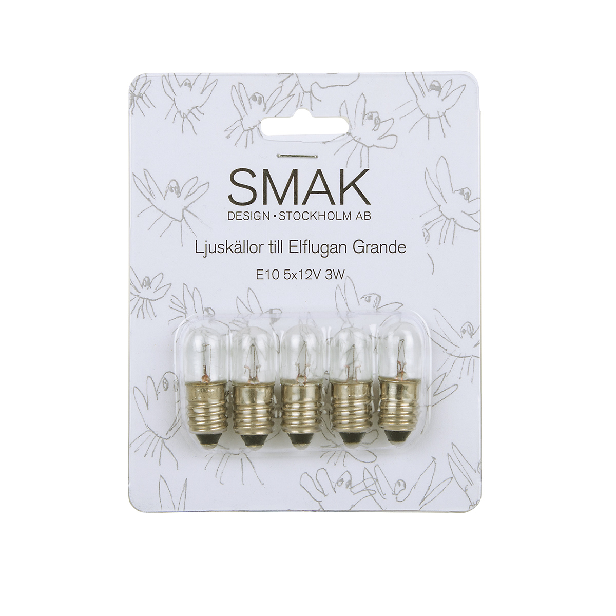 elflugan-grande-ljuskallor-lampor-1200 Glödlampor Elflugan GRANDE, 5-pack - Bild 1