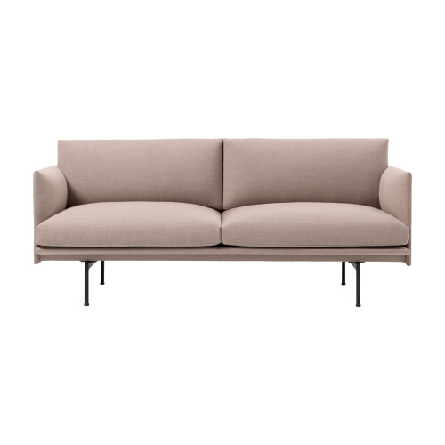 Muuto – Outline 2-sits soffa i rosa tyg