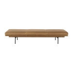MUUTO outline dagbädd i cognac läder och svart underrede