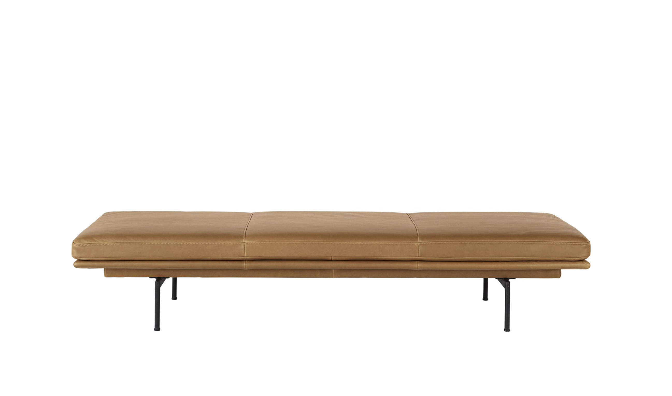 MUUTO Outline Daybed MUUTO outline dagbädd i cognac läder och svart underrede