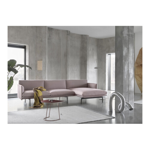 MUUTO outline soffa i divanmodell med ljust tyg