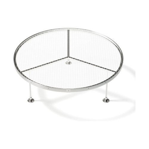 Scherlin soffbord i rostfritt stål och glas