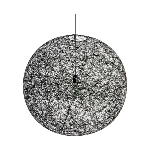 MOOOI Random lampa i svart. Spunnet svart glasfibrer format till en glob.
