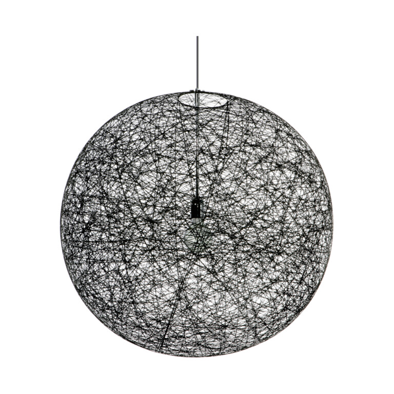 MOOOI Random lampa i svart. Spunnet svart glasfibrer format till en glob.