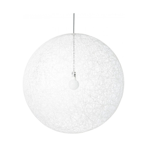 MOOOI Random lampa i vitt. Spunnet vitt glasfibrer format till en glob.