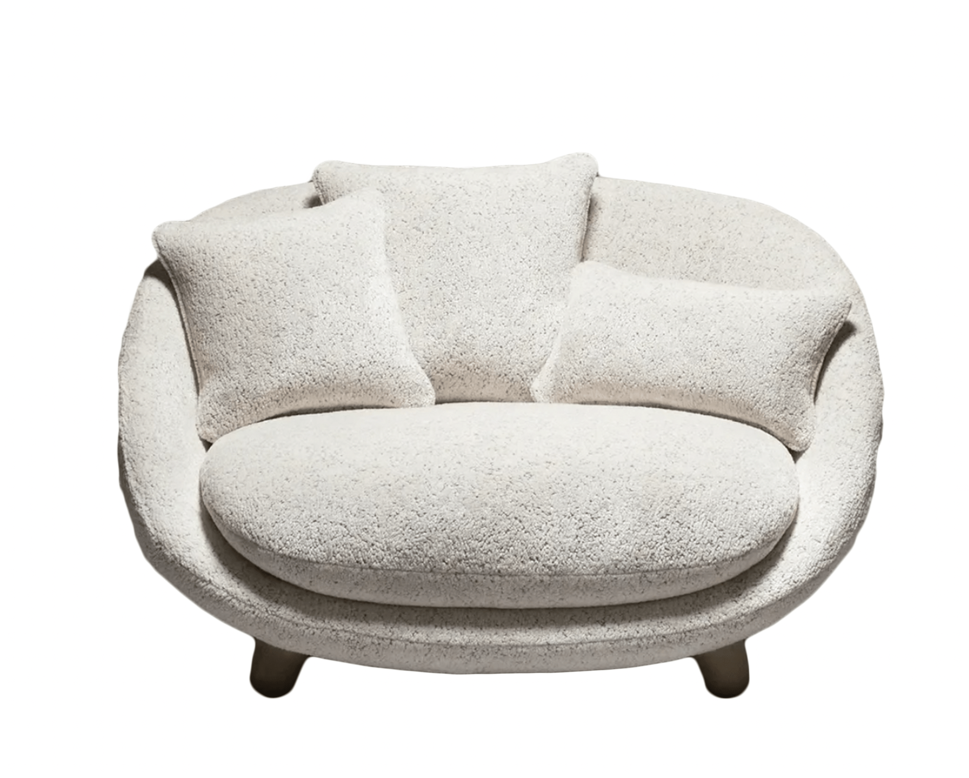 MOOOI Love Sofa MOOOI love sofa med ljust tyg och rökta ekben.