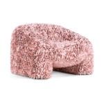 Moooi Hortensia Armchair med textil liknande rosa blad.