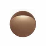 louis poulsen corten aluminium flindt. Rund lampa med ljus som lyser upp ovanifrån