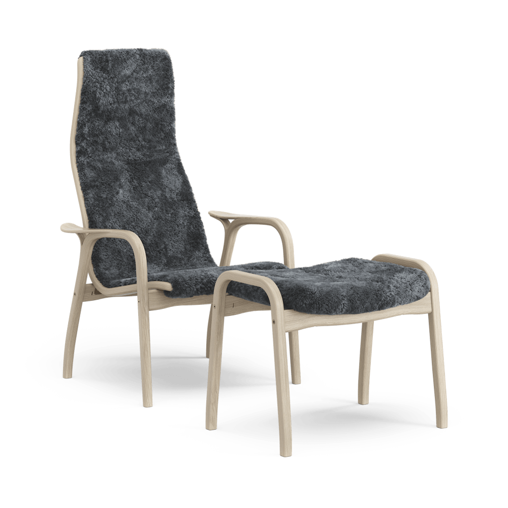 Lamino ek vitpigmenterad lack, fårskinn charcoal Lamino ek vitpigmenterad lack, fårskinn charcoal