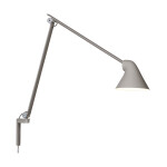 NJP vägglampa lång arm ljusgrå